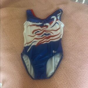 GK Red, White, and Blue Kids Leotard